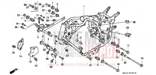 RAHMENKOERPER (VT1100C2) VT1100C2S de 1995